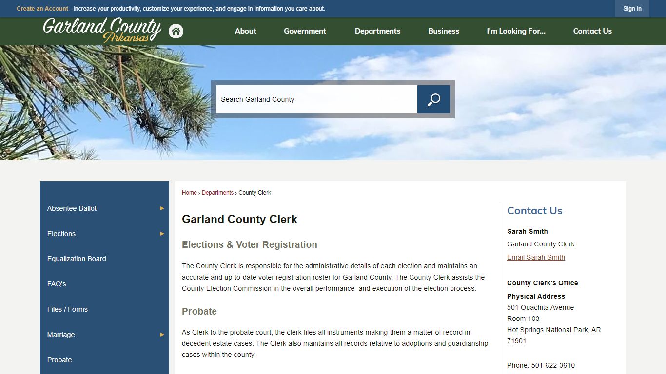 Garland County Clerk | Garland County, AR